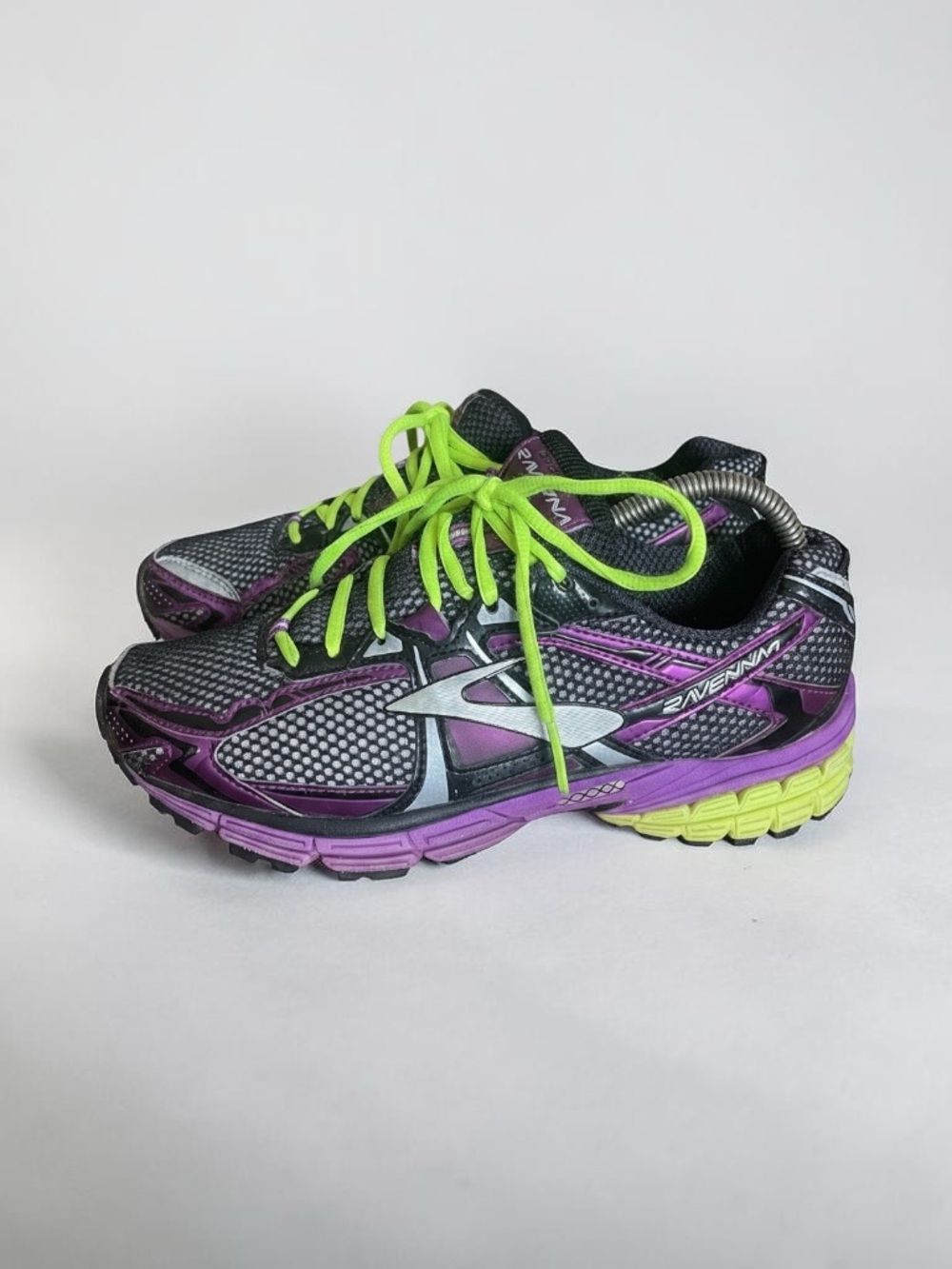 Brooks Ravenna 4 Women's Running Shoes Purple Neon Green Black